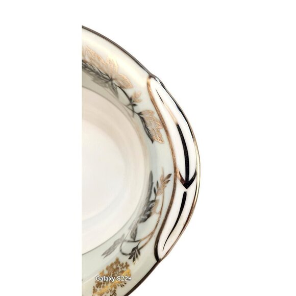 Noritake China 5487 Oval Dish With Floral Leaf Design Made In Japan Porcelain - Picture 6 of 9